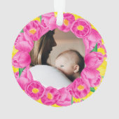 One in a Million Mom roze 1-foto Ornament (achterkant)