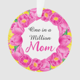 One in a Million Mom roze 1-foto Ornament