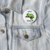 One in Cha-Million Funny Chameleon Pun Ronde Button 5,7 Cm (In situ)