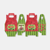 ONE in een Melon Watermelon First Birthday Foto Bedankdoosjes (Uitgevouwen)