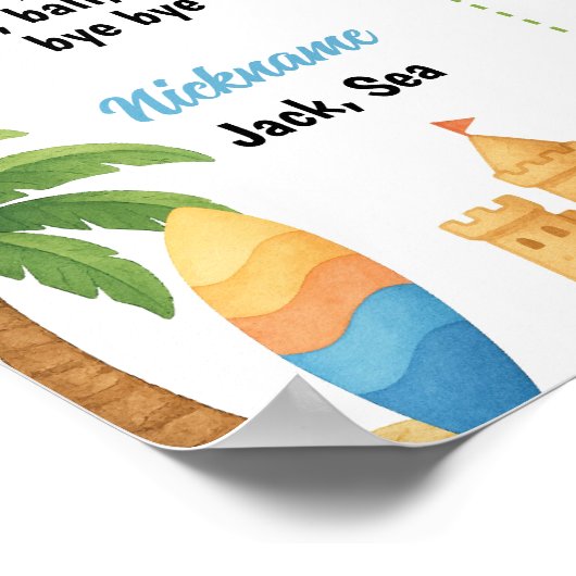 One in the Sun 1e verjaardags zomerfeest Mijlpaal Poster (Hoek)