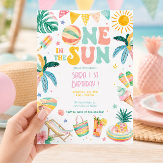 One in the Sun 1e Verjaardagsstrandfeest Kaart