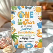 One In The Sun 1st Birthday Summer Party  Kaart