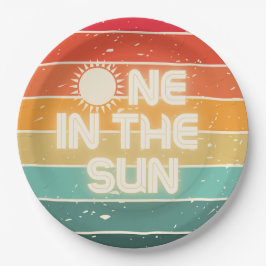 One in the Sun, Birthday Party Plate Papieren Bordje