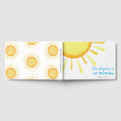 One in the Sun Blue First Birthday Custom Gastenboek (Volledig)