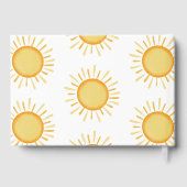 One in the Sun Blue First Birthday Custom Gastenboek (Achterkant)