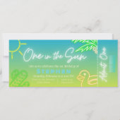 One in the Sun - Jongen 1e verjaardag ticket Kaart (Voorkant)