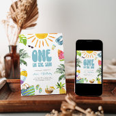 ONE in the Sun Retro 1e Verjaardag Uitnodiging