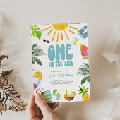 ONE in the Sun Retro 1e Verjaardag Uitnodiging