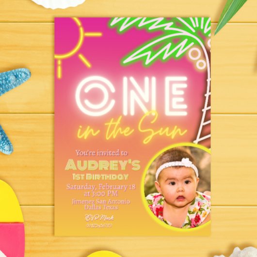 One in the Sun - Uitnodiging voor de eerste verjaa