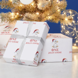 One Jolly Goose Modern December First Birthday Cadeaupapier