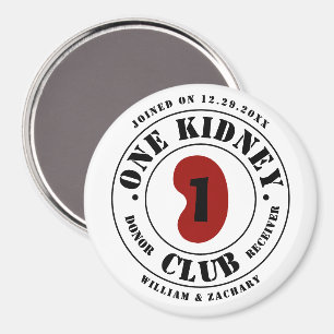 One Kidney Club Donor Ontvanger Namen Datum Magneet