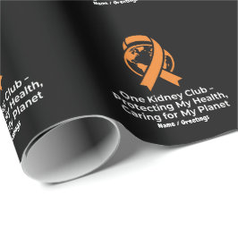 One Kidney Club Gezondheidsbelangenbehartiging & P Cadeaupapier