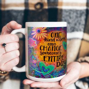 One Kind Word Fun Floral Koffiemok