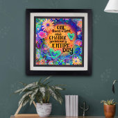 One Kind Word Fun Floral Poster