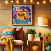 One Kind Word Fun Floral Poster