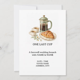 One Last Cup Trouwafscheid Brunch Kaart