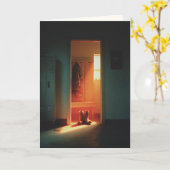 "One Last Shift, Done in Peace" Sympathy Kaart (Gele Bloem)