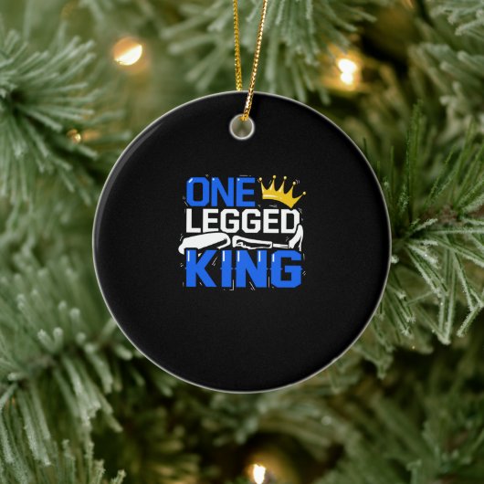 One Legged King prothese amputatie handicap Keramisch Ornament (Boom)