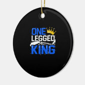 One Legged King prothese amputatie handicap Keramisch Ornament (Links)