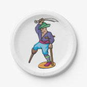 One Legged Pirate Papieren Bordje (Voorkant)