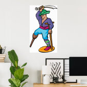 One Legged Pirate Poster