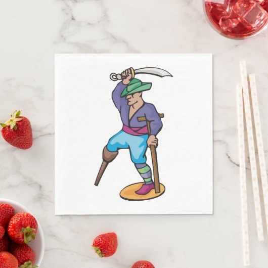 One Legged Pirate Servet (Insitu)