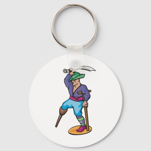 One Legged Pirate Sleutelhanger (Achterkant)