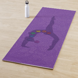 One-Legged Wheel Yoga Pose Yogamat - 09paarse