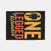 One Legged Wonder Funny Leg Amputee Prosthetic Han Fleece Deken (Voorkant (Horizontaal))