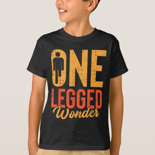 One Legged Wonder Funny Leg Amputee Prosthetic Han T-shirt (Voorkant)