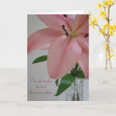 One Life Lily Sympathy Card Kaart (Gele Bloem)