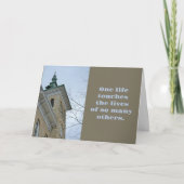 One Life raakt anderen Leraar Hartelijk dank Bedankkaart (Voorkant)