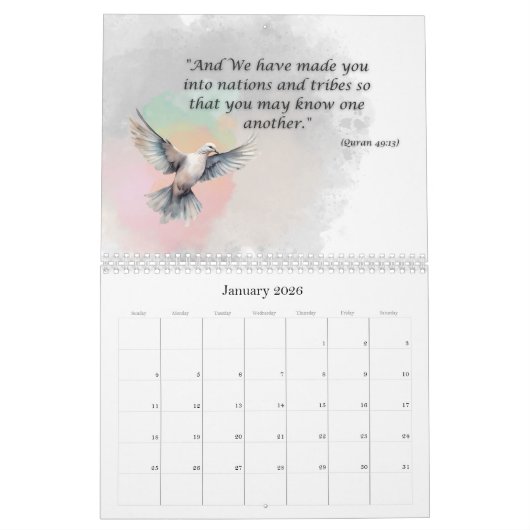 "One Light, Many Lamps: Unity in Diversity" Kalender (Jan 2026)