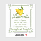 ONE Limoncello Clear Modern Flessenetiket Sticker (Vel)