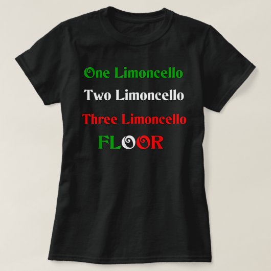 One Limoncello (Italiaanse likeur) T-shirt (Design voorkant)
