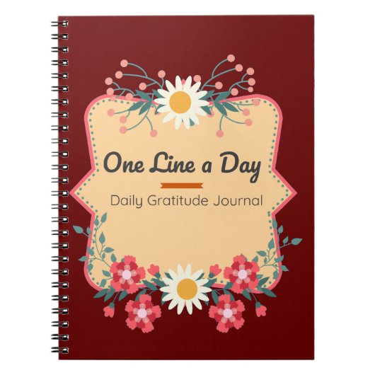One Line a Day - Daily Gratitude Journal Notitieboek (Voorkant)