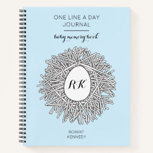One Line a Day Journal Baby Boy Memory Book Notitieboek
