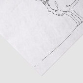 One Line Art Vector Illustratie van een majestueuz Tissuepapier (Detail)