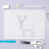 One Line Art Vector Illustratie van een majestueuz Tissuepapier (Craft)