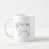 One Line Pug Tattoo _1 Koffiemok (Links)