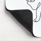 One Line Pug Tattoo _1 Muismat (Hoek)