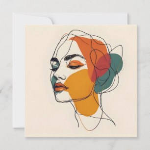 One line vrouw kunst