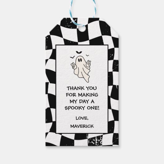 One Little Cool Boo Halloween 1e verjaardag Cadeaulabel (Voorkant)