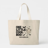 One Little Cool Boo Halloween 1e verjaardag Grote Tote Bag (Achterkant)