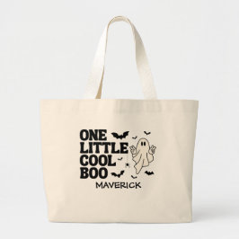 One Little Cool Boo Halloween 1e verjaardag Grote Tote Bag