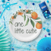 One Little Cutie Eerste 1e Verjaardag Papier Borde Papieren Bordje (Feest)