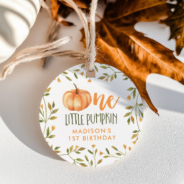 One Little Pumpkin Baby's 1e verjaardag Bedankjes Labels