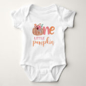 One Little Pumpkin Boho Floral 1st Bday Romper (Voorkant)