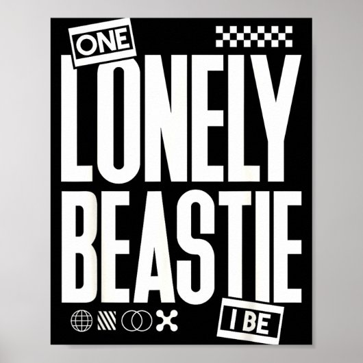 One Lonely Ie I Be Funny Quote Sarcastic Retro Hum Poster (Voorkant)